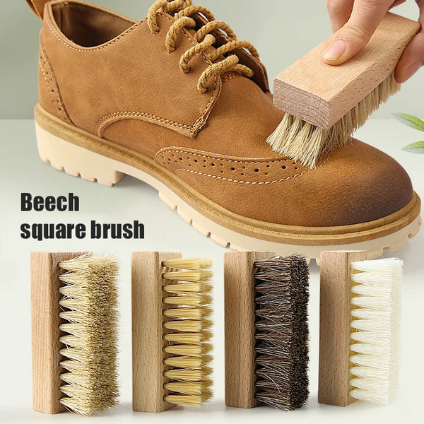 1Pc Pig Bristles Shoe Brush For Slippers Sneaker Brush Shoes Cleaning