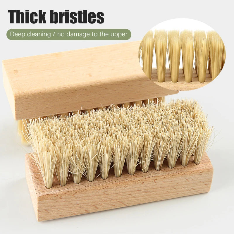 1Pc Pig Bristles Shoe Brush For Slippers Sneaker Brush Shoes Cleaning